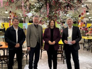 Frühlingsmarkt belebt leerstehendes Gebäude in Wiesbadens Fußgängerzone