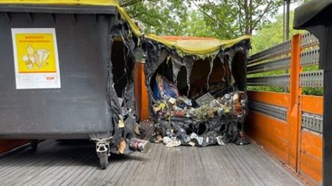 Mehr als 250 Mülltonnen in Wiesbaden seit Jahresbeginn beschädigt oder zerstört