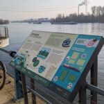 Neun Infotafeln mit digitalen Animationen an Wiesbadener Uferwegen